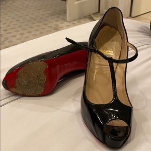 Christian louboutin open toe heels